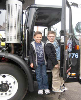 Proud sons of CJW Vice President Michael Fiumefreddo at the launching of its new CNG fleet